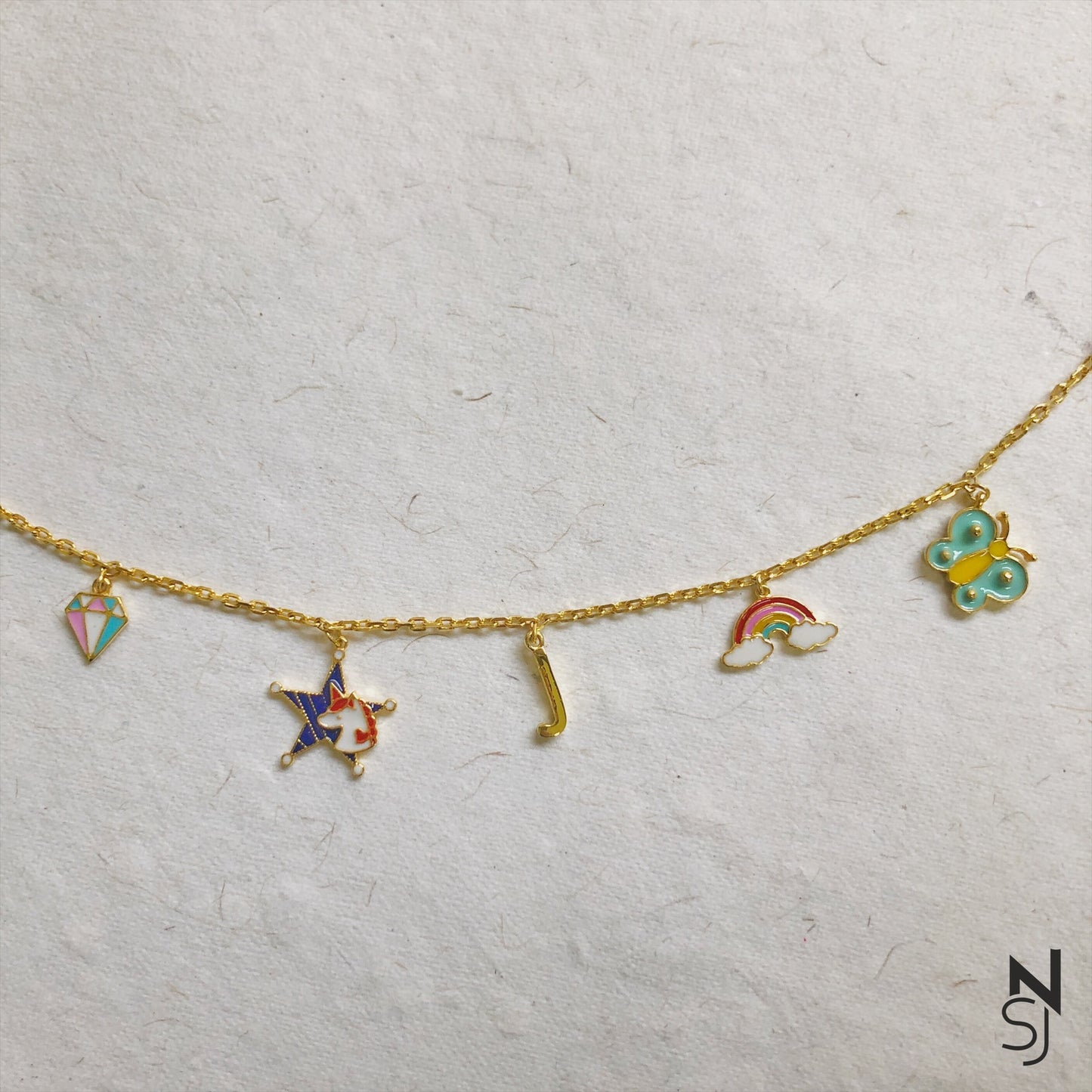 Charm Bracelet with Custom Initial