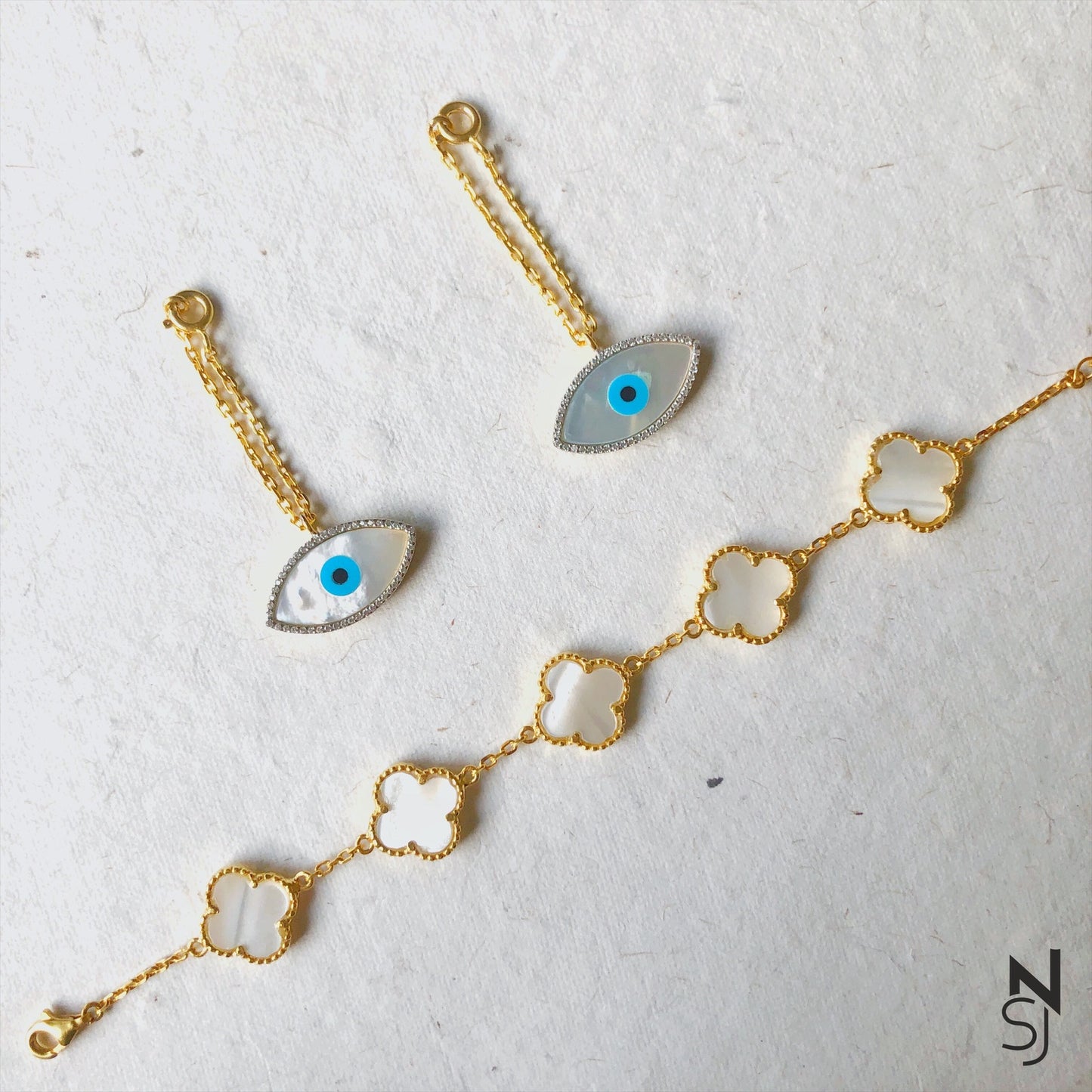 Studded Evil Eye Watch Charm