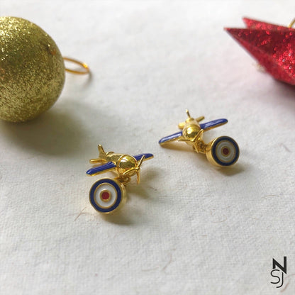 Aeroplane Cufflinks | Personalised 925 Silver Jewellery for Kids | Niashine