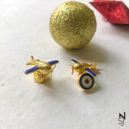 Aeroplane Cufflinks | Personalised 925 Silver Jewellery for Kids | Niashine