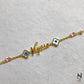 Custom Name Bracelet with Evil Eyes & Butterflies
