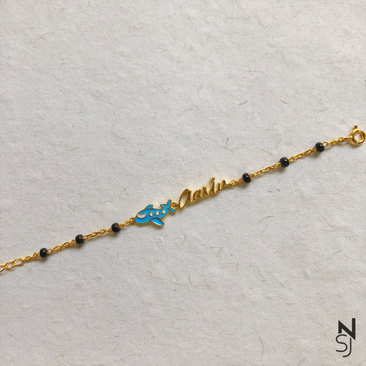 Custom Name Aeroplane Bracelet
