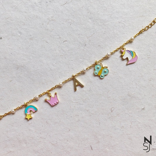 Custom Initial Charm Bracelet