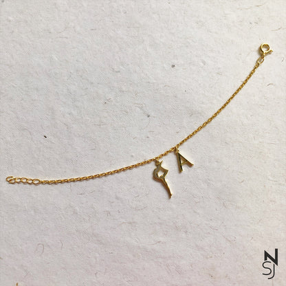 Custom Initial Bracelet | Personalised 925 Silver Jewellery for Kids | Niashine