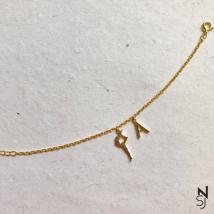 Custom Initial Bracelet | Personalised 925 Silver Jewellery for Kids | Niashine