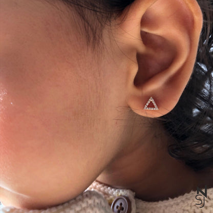 Trinity Studs | Personalised 925 Silver Jewellery for Kids | Niashine