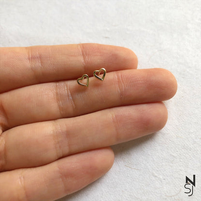 My Heart is full Studs | Personalised 925 Silver Jewellery for Kids | Niashine