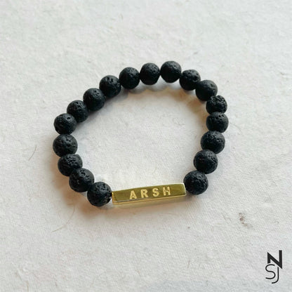 Custom Name Beaded Bracelet | Personalised 925 Silver Jewellery for Kids | Niashine