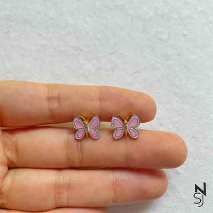 Butterfly Studs | Personalised 925 Silver Jewellery for Kids | Niashine