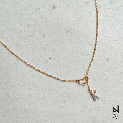 Dazzle Initial Neckchain | Personalised 925 Silver Jewellery for Kids | Niashine