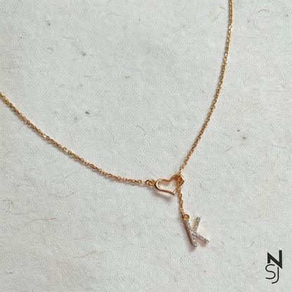 Dazzle Initial Neckchain | Personalised 925 Silver Jewellery for Kids | Niashine
