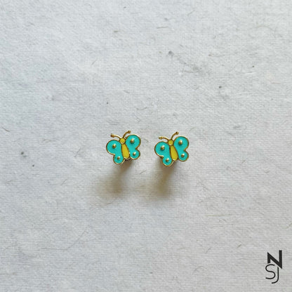 Butterfly Studs | Personalised 925 Silver Jewellery for Kids | Niashine