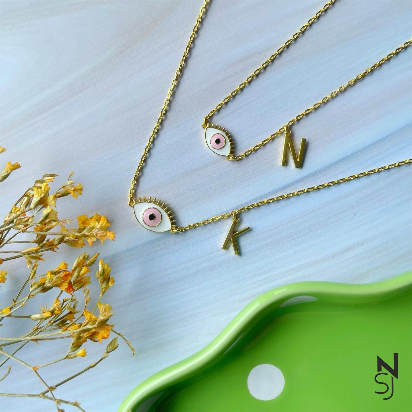 Evil Eye Initial Neckchain