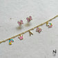 Custom Initial Charm Bracelet & Studs Set
