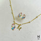 Custom Initial Unicorn Neckchain & Studs Set