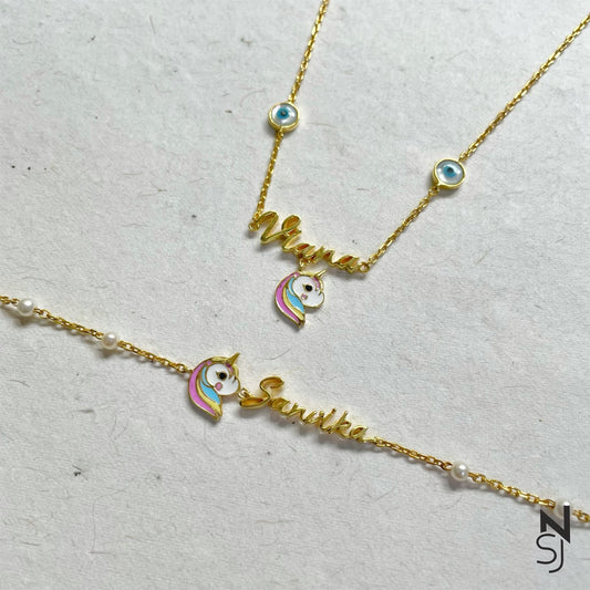 Custom Name Neckchain & Bracelet Set