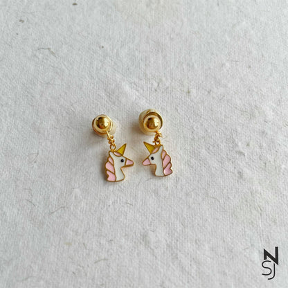 Unicorn Earrings | Personalised 925 Silver Jewellery for Kids | Niashine
