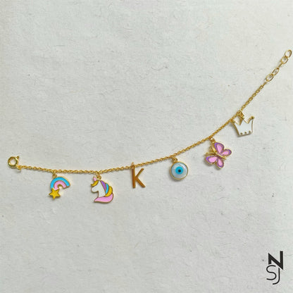 Custom Initial Charm Bracelet