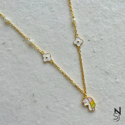 Unicorn Neckchain | Personalised 925 Silver Jewellery for Kids | Niashine