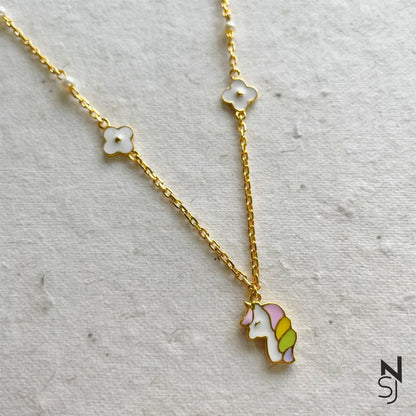 Unicorn Neckchain | Personalised 925 Silver Jewellery for Kids | Niashine