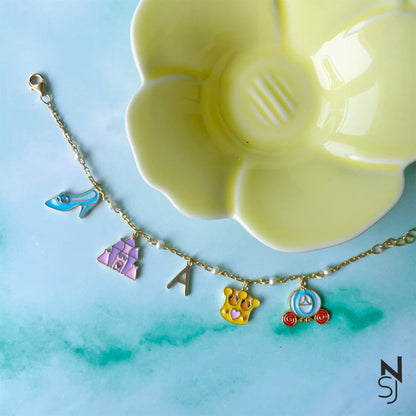 Life is a fairytale Charm Bracelet | Personalised 925 Silver Jewellery for Kids | Niashine