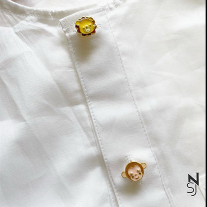 Zoo Kurta Buttons | Personalised 925 Silver Jewellery for Kids | Niashine