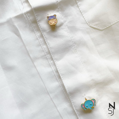 Zoo Kurta Buttons | Personalised 925 Silver Jewellery for Kids | Niashine