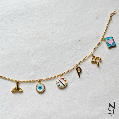 All of my Favourites Charm Bracelet | Personalised 925 Silver Jewellery for Kids | Niashine