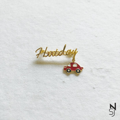 Custom Name Car Collar Pin