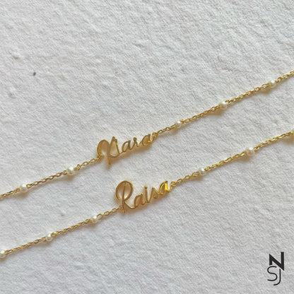 Custom Name Bracelet | Personalised 925 Silver Jewellery for Kids | Niashine