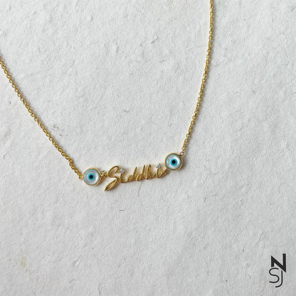 Custom Name Evil Eye Neckchain