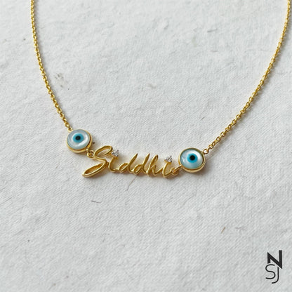 Custom Name Evil Eye Neckchain