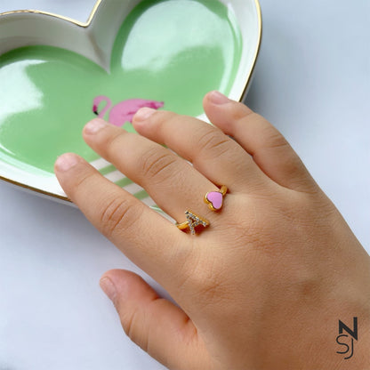 Initial Love Ring | Personalised 925 Silver Jewellery for Kids | Niashine