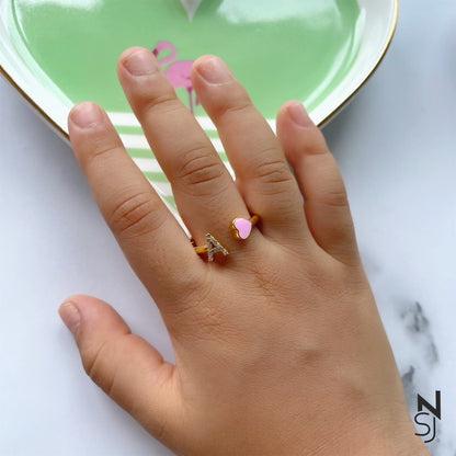 Initial Love Ring | Personalised 925 Silver Jewellery for Kids | Niashine