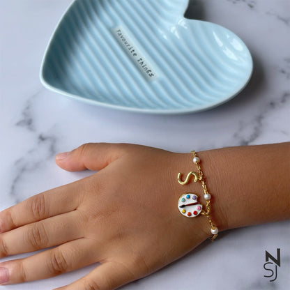 Every Child Is An Artist Bracelet | Personalised 925 Silver Jewellery for Kids | Niashine