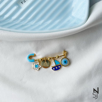 Custom Initial Brooch | Personalised 925 Silver Jewellery for Kids | Niashine