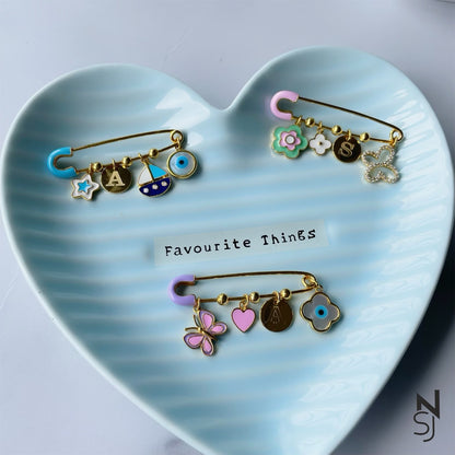 Butterfly Initial Baby Brooch | Personalised 925 Silver Jewellery for Kids | Niashine