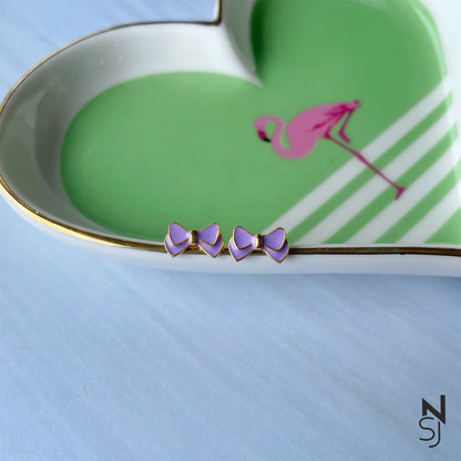 Bow Studs | Personalised 925 Silver Jewellery for Kids | Niashine