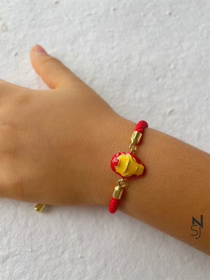 Iron Man Thread Bracelet | Personalised 925 Silver Jewellery for Kids | Niashine