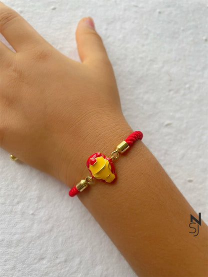 Iron Man Thread Bracelet | Personalised 925 Silver Jewellery for Kids | Niashine