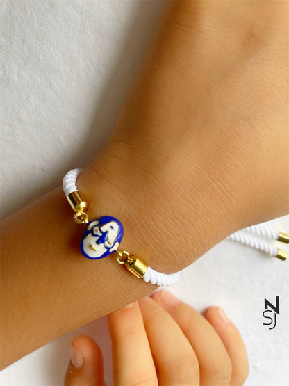 Captain America Thread Bracelet | Personalised 925 Silver Jewellery for Kids | Niashine