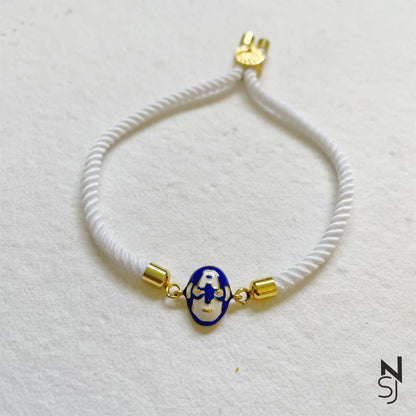 Captain America Thread Bracelet | Personalised 925 Silver Jewellery for Kids | Niashine