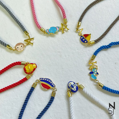 Monkey Love Initial Bracelet