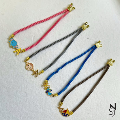 Monkey Love Initial Bracelet