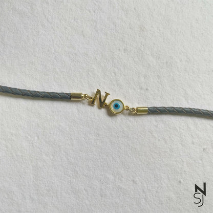 Initial & Evil Eye Bracelet