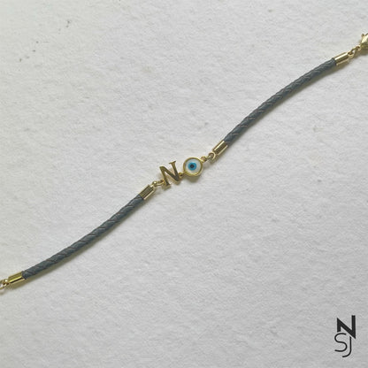 Initial & Evil Eye Bracelet
