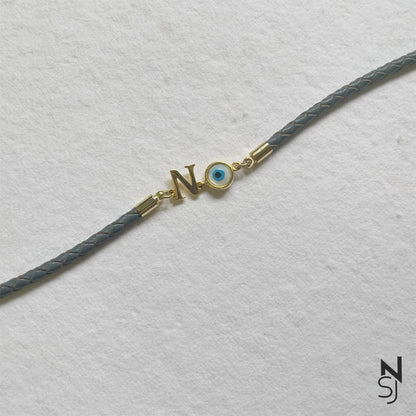 Initial & Evil Eye Bracelet