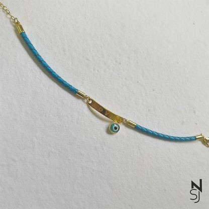 Custom Name Evil Eye Bracelet | Personalised 925 Silver Jewellery for Kids | Niashine
