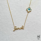 Custom Name Clover Evil Eye Neckchain
