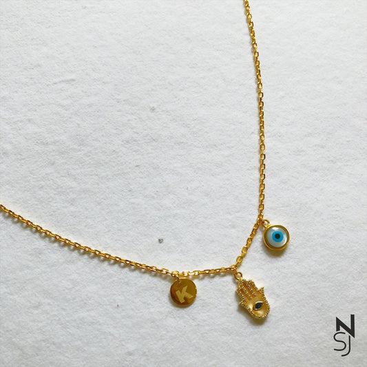 Custom Initial Good Vibes Neckchain